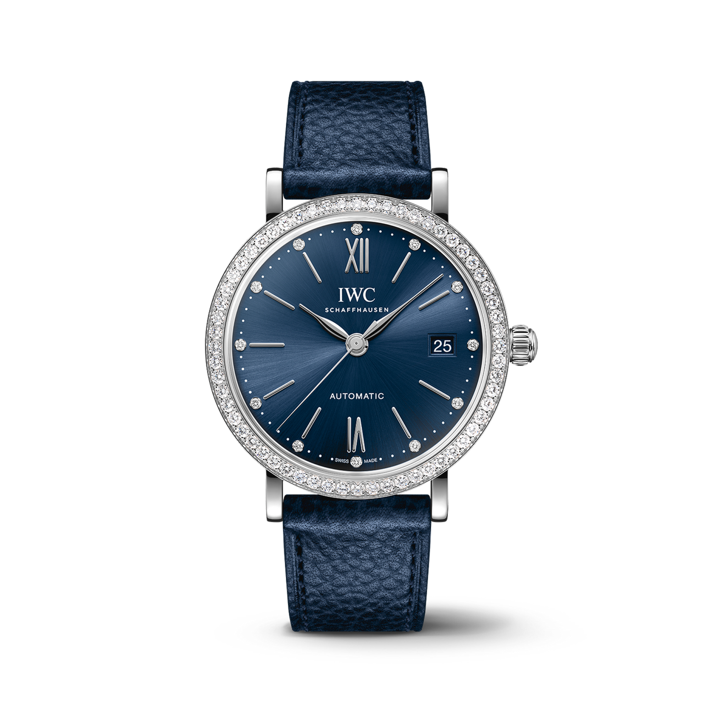 IWC Schaffhausen Portofino Automatic 37 mm Blue Dial Stainless Steel Blue Calfskin Strap IW658602