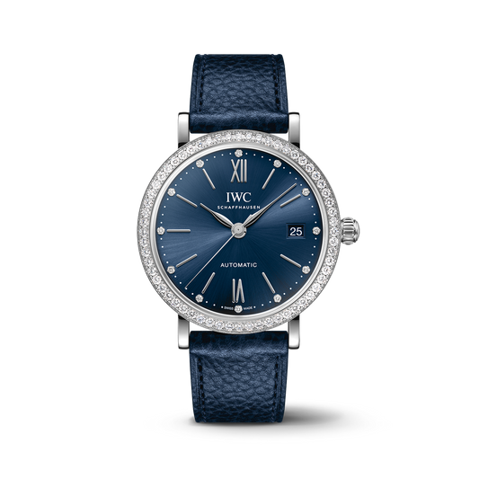 IWC Schaffhausen Portofino Automatic 37 mm Blue Dial Stainless Steel Blue Calfskin Strap IW658602