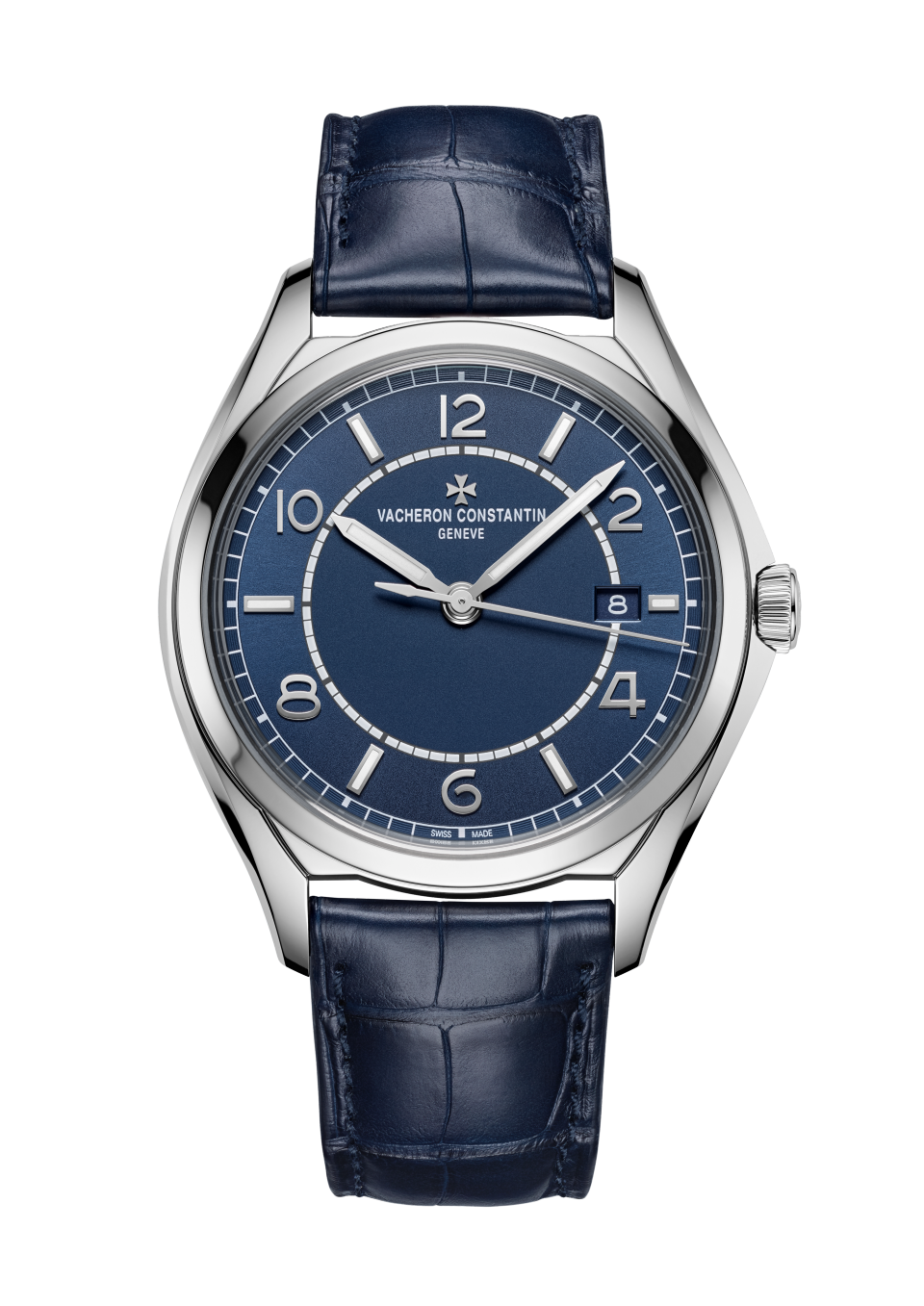 Vacheron Constantin Fiftysix self-winding 40 mm Blue Dial Stainless Steel Alligator Leather Strap 4600E/000A-B487