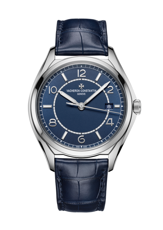 Vacheron Constantin Fiftysix self-winding 40 mm Blue Dial Stainless Steel Alligator Leather Strap 4600E/000A-B487