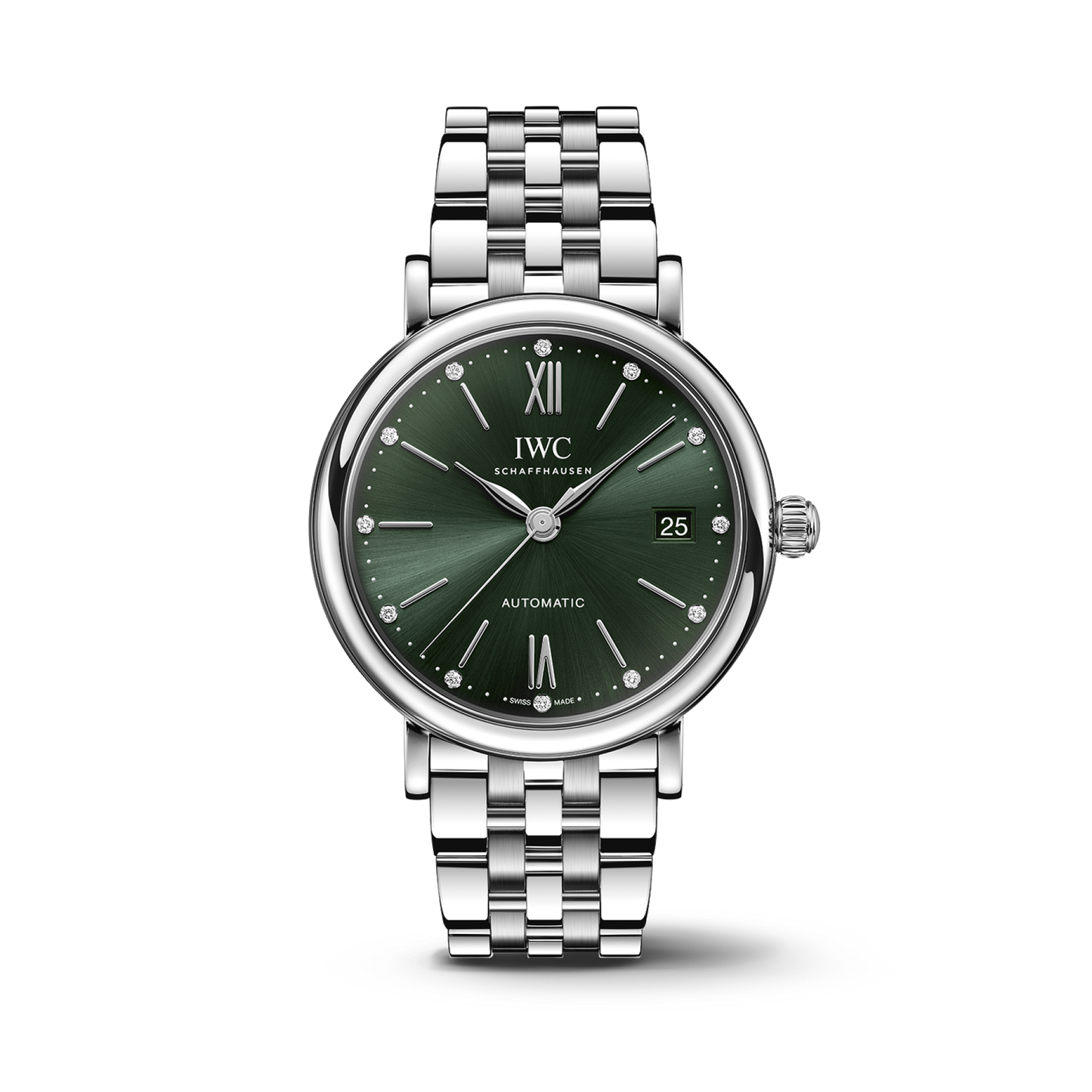 IWC Schaffhausen Portofino Automatic 37 mm Green  Dial Stainless Steel Bracelet IW458602