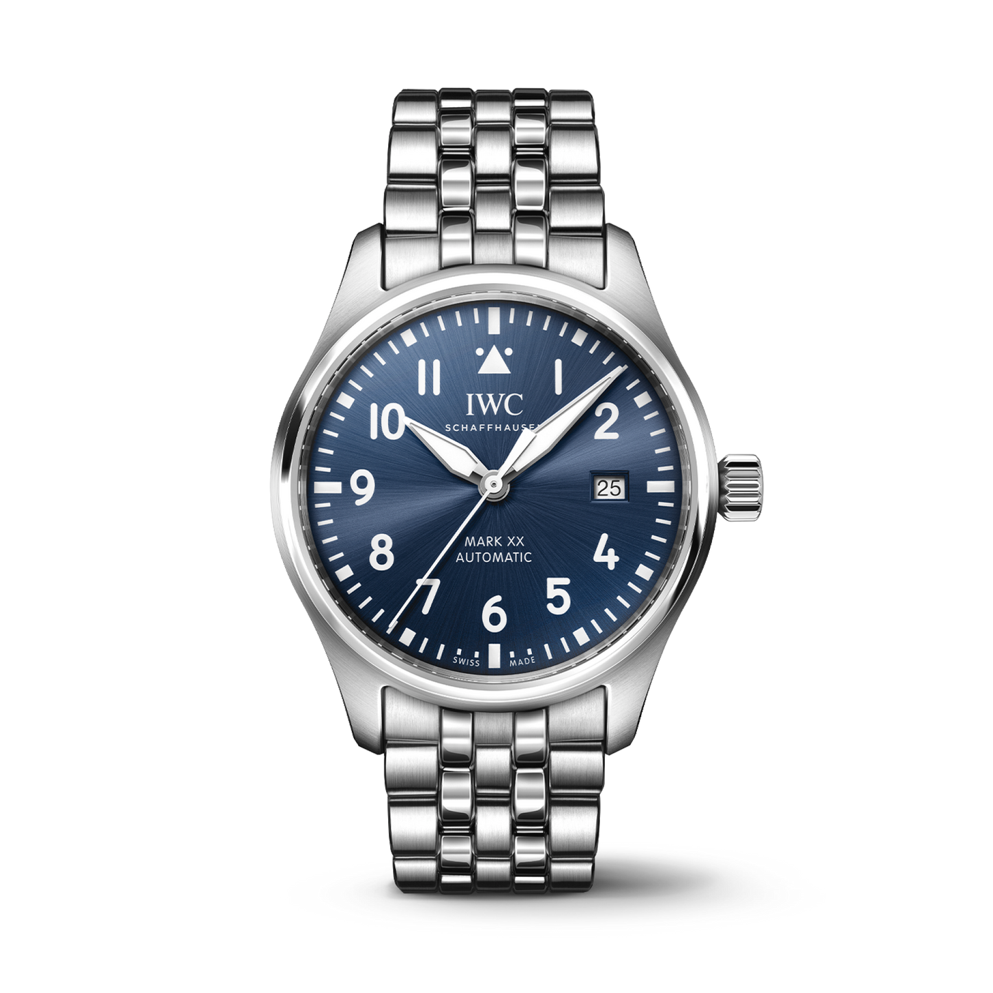 IWC Schaffhausen Pilot's Watch Mark XX 40 mm Blue  Dial Stainless Steel Bracelet IW328204