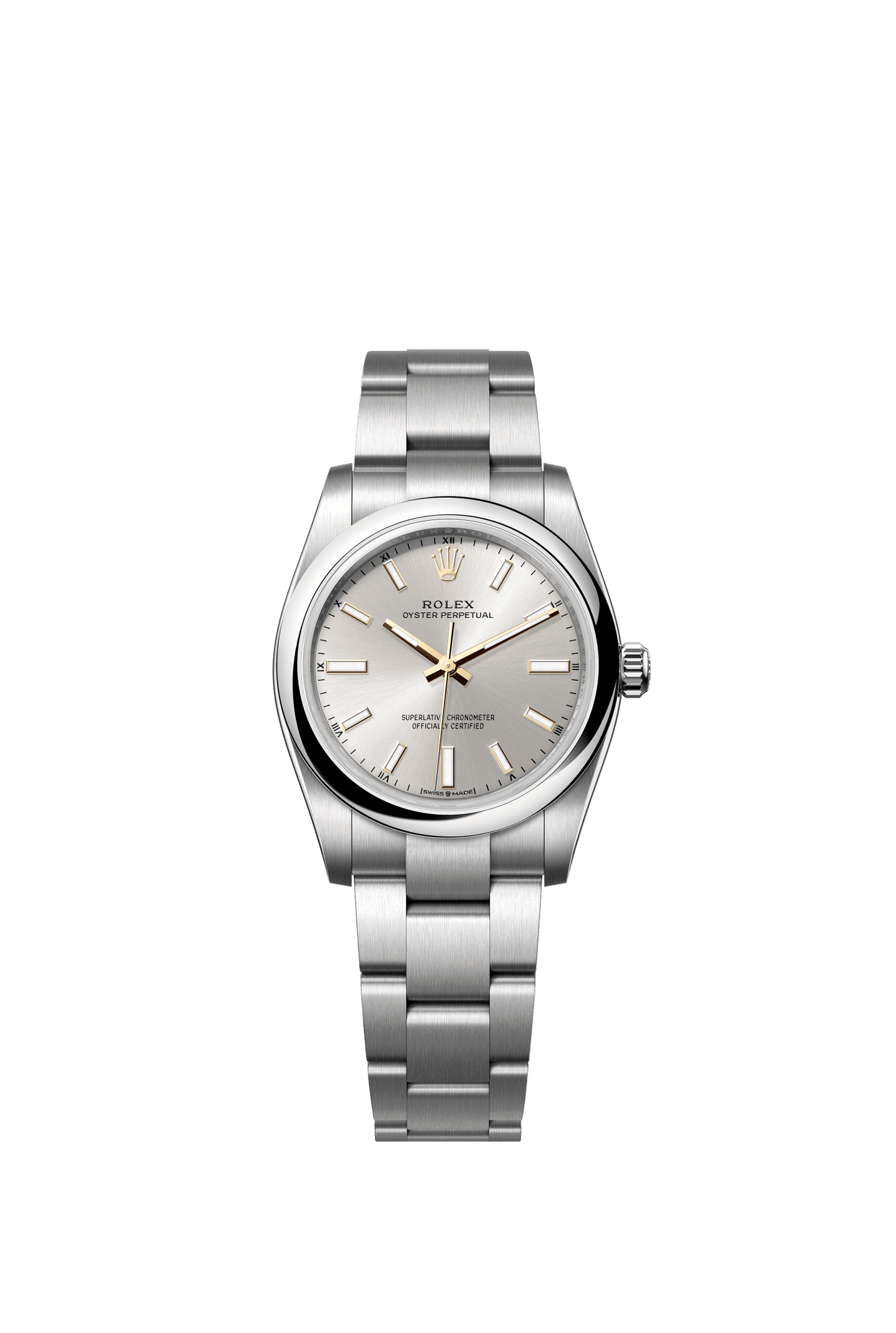 Rolex Oyster Perpetual 34 34 mm Silver Dial Oystersteel Oyster Bracelet m124200-0001