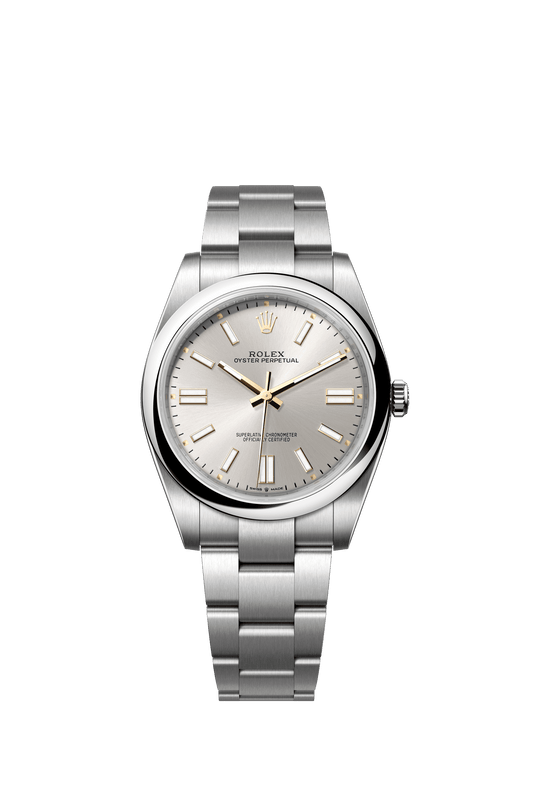 Rolex Oyster Perpetual 41 41 mm Silver Dial Oystersteel Oyster Bracelet m124300-0001