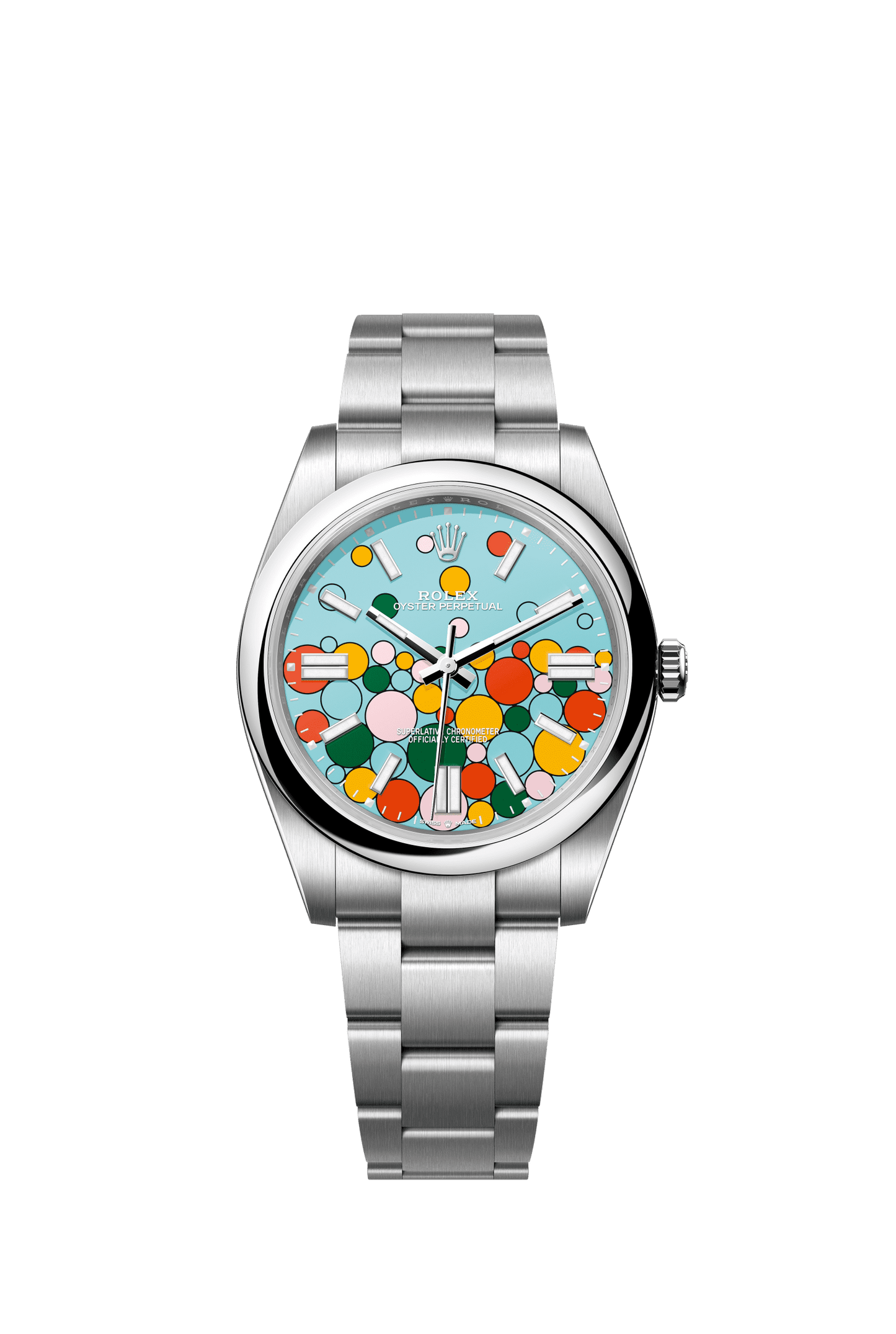 Rolex Oyster Perpetual 41 41 mm Turquoise Blue, Celebration-Motif Dial Oystersteel Oyster Bracelet m124300-0008