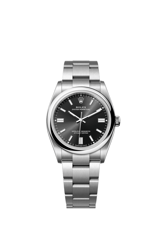 Rolex Oyster Perpetual 36 36 mm Bright Black Dial Oystersteel Oyster Bracelet m126000-0002