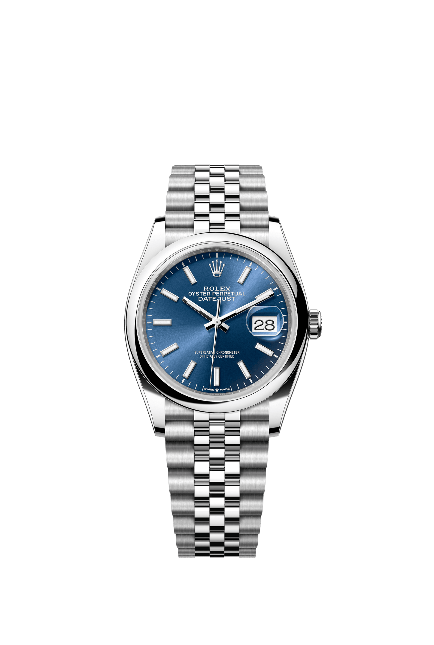 Rolex Datejust 36 36mm Bright Blue  Dial Oystersteel Jubilee Bracelet m126200-0005