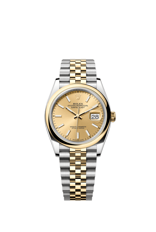 Rolex Datejust 36 36 mm Champagne-Colour Dial Oystersteel and 18k Yellow Gold Jubilee Bracelet m126203-0015