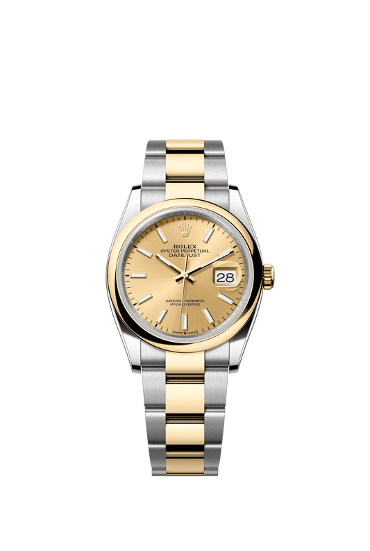 Rolex Datejust 36 36 mm Champagne-Colour Dial Oystersteel and 18k Yellow Gold Oyster Bracelet m126203-0016