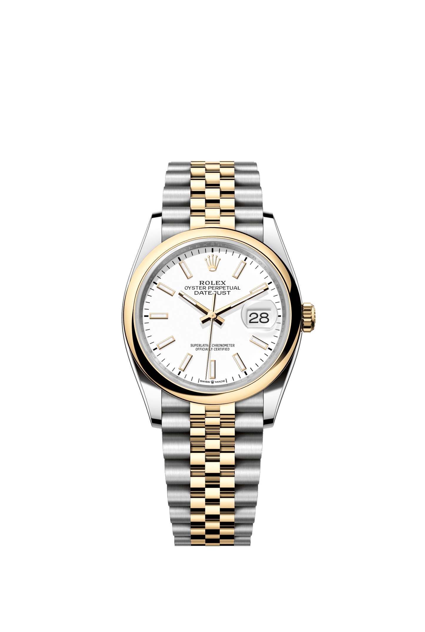 Rolex Datejust 36 36 mm White Dial Oystersteel and 18k Yellow Gold Jubilee Bracelet m126203-0019