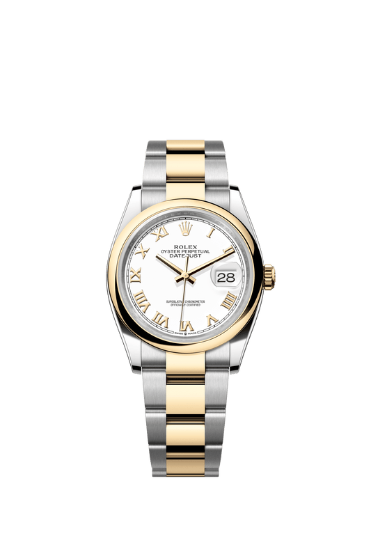 Rolex Datejust 36 36 mm White  Dial Oystersteel and 18k Yellow Gold Oyster Bracelet m126203-0030