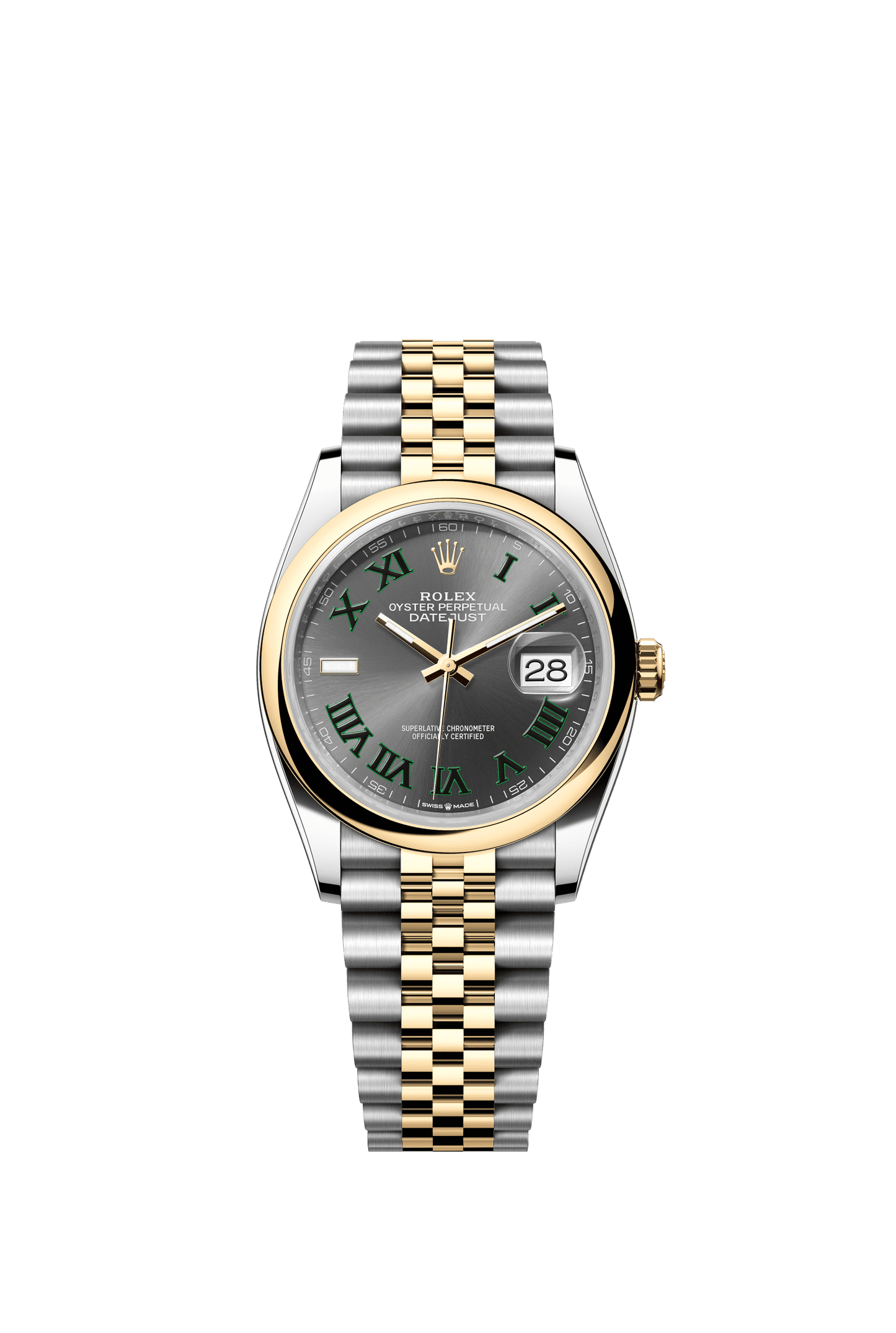 Rolex Datejust 36 36 mm Slate Dial Oystersteel and 18k Yellow Gold Jubilee Bracelet m126203-0035