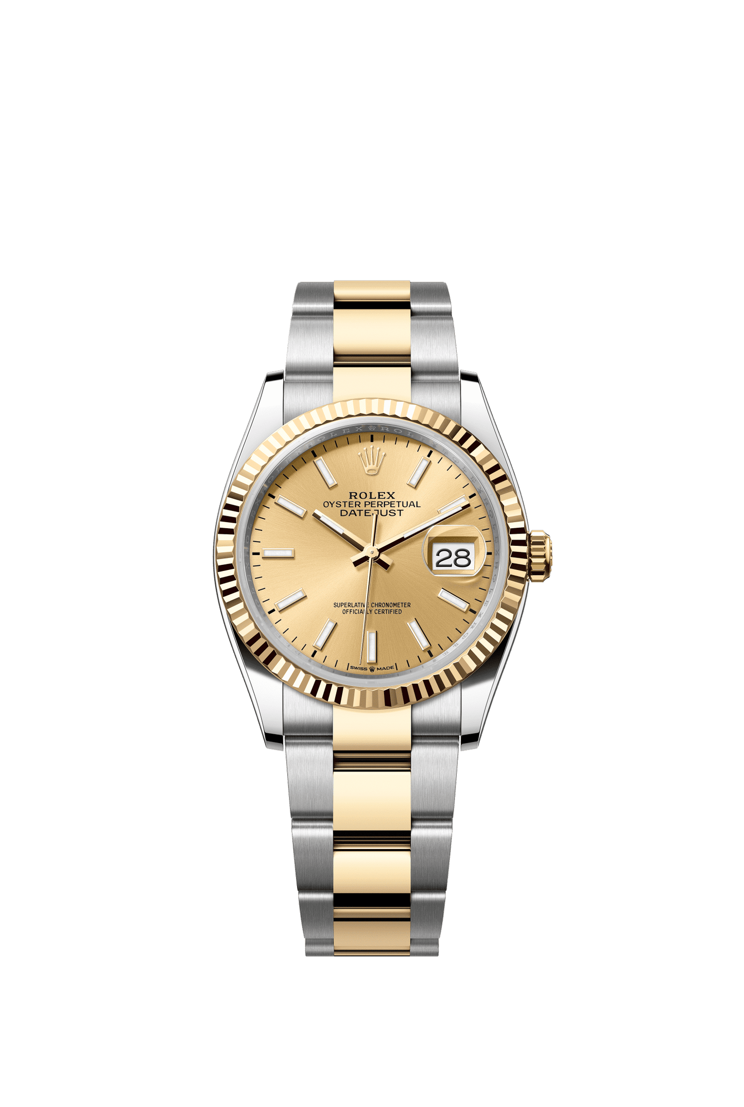 Rolex Datejust 36 36 mm Champagne-Colour Dial Oystersteel and 18k Yellow Gold Oyster Bracelet m126233-0016