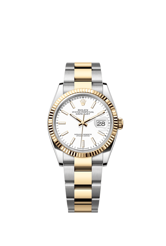 Rolex Datejust 36 36 mm White  Dial Oystersteel and 18k Yellow Gold Oyster Bracelet m126233-0020