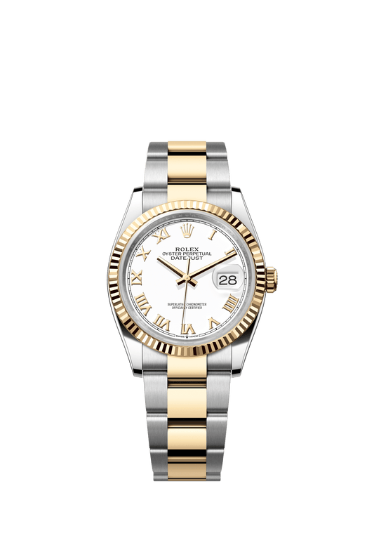 Rolex Datejust 36 36 mm White  Dial Oystersteel and 18k Yellow Gold Oyster Bracelet m126233-0030