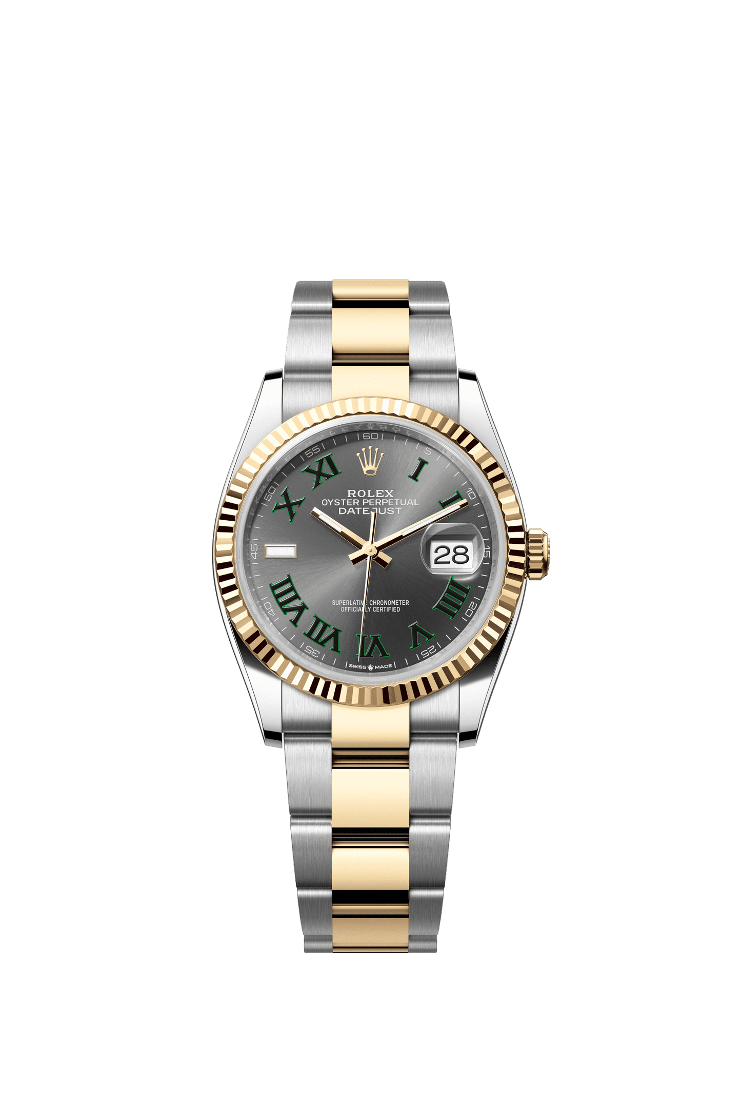 Rolex Datejust 36 36 mm Slate Dial Oystersteel and 18k Yellow Gold Oyster Bracelet m126233-0036