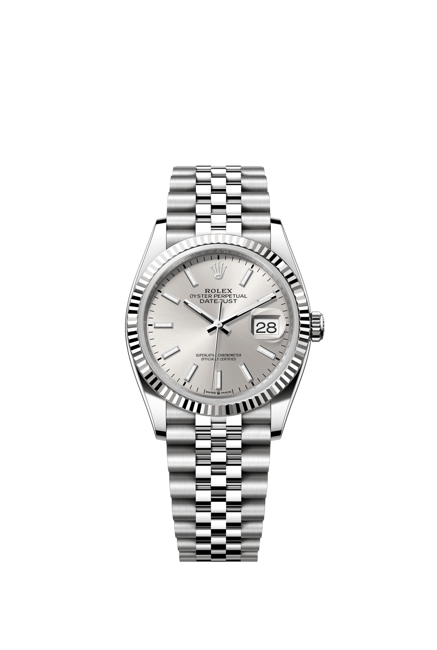 Rolex Datejust 36 36mm Silver Dial Oystersteel and White Gold Jubilee Bracelet m126234-0013