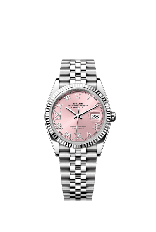 Rolex Datejust 36 36 mm Pink Set With Diamonds Dial Oystersteel and White Gold Jubilee Bracelet m126234-0031