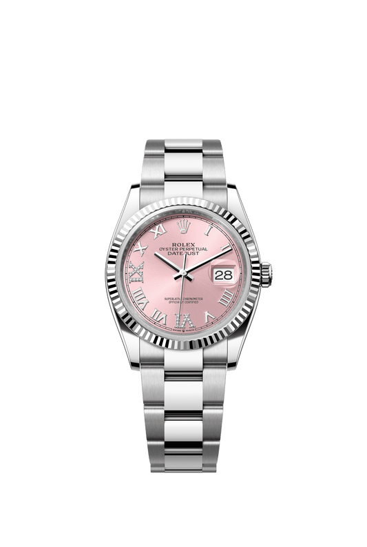 Rolex Datejust 36 36 mm Pink Set With Diamonds Dial Oystersteel and White Gold Oyster Bracelet m126234-0032