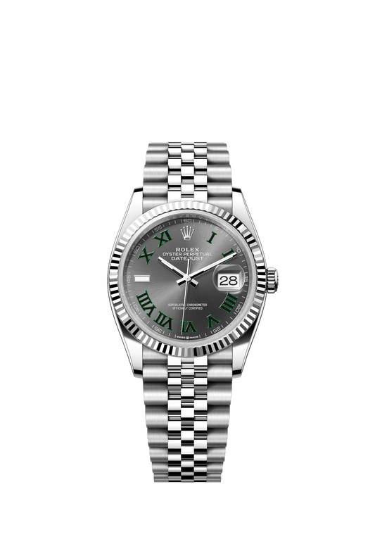 Rolex Datejust 36 36mm Slate Dial Oystersteel and White Gold Jubilee Bracelet m126234-0045