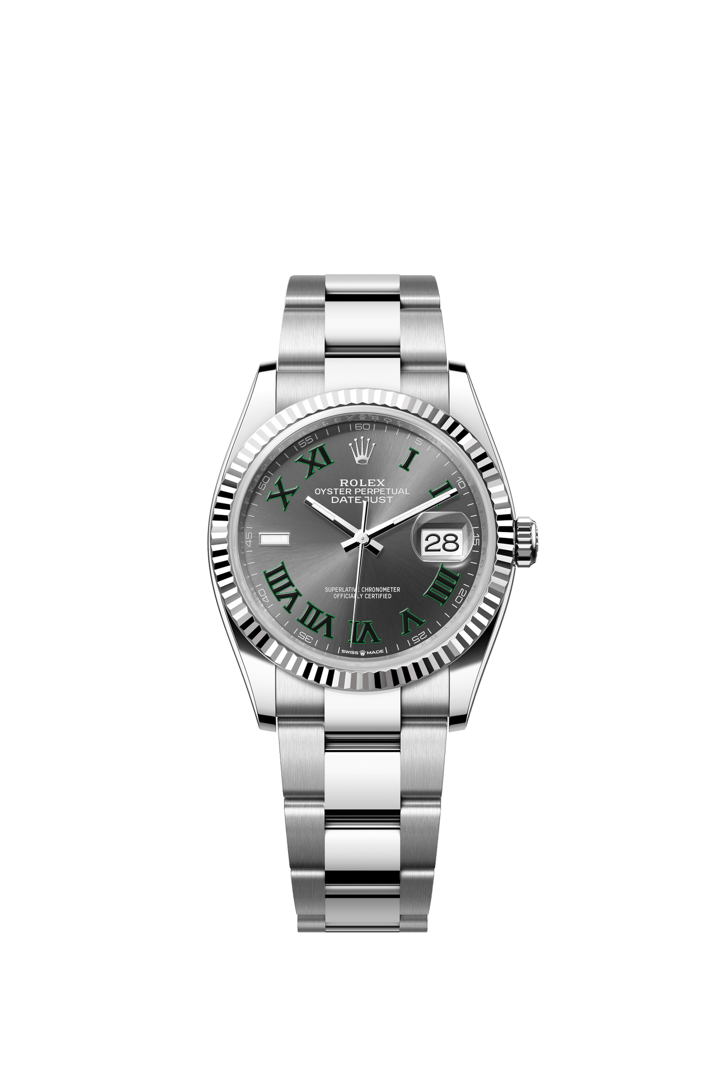 Rolex Datejust 36 36mm Slate Dial Oystersteel and White Gold Oyster Bracelet m126234-0046