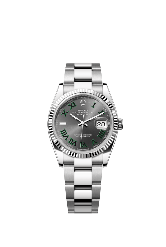 Rolex Datejust 36 36mm Slate Dial Oystersteel and White Gold Oyster Bracelet m126234-0046