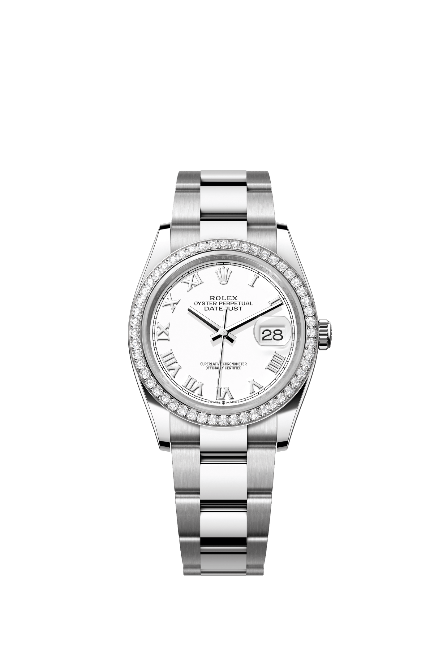 Rolex Datejust 36 36 mm White Dial with Diamonds Oystersteel and White Gold Oyster Bracelet m126284rbr-0018