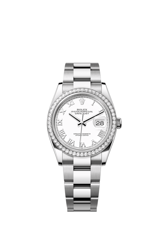 Rolex Datejust 36 36 mm White Dial with Diamonds Oystersteel and White Gold Oyster Bracelet m126284rbr-0018