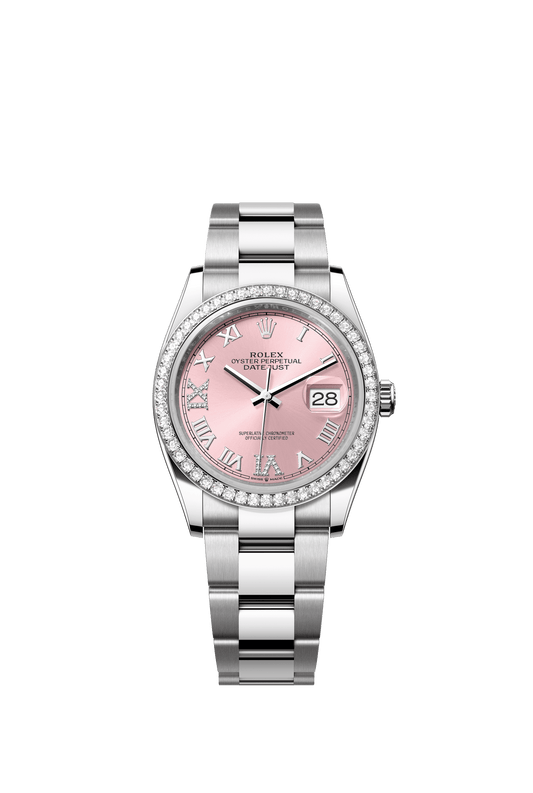 Rolex Datejust 36 36 mm Pink Set With Diamonds Dial Oystersteel and White Gold Oyster Bracelet m126284rbr-0024