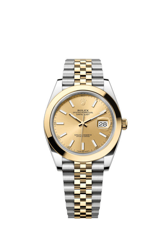 Rolex Datejust 41 41 mm Champagne-Colour Dial Oystersteel and 18k Yellow Gold Jubilee Bracelet m126303-0010