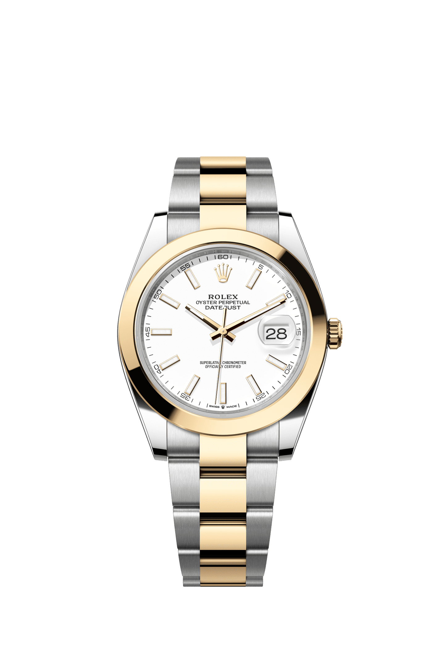 Rolex Datejust 41 41 mm White  Dial Oystersteel and 18k Yellow Gold Oyster Bracelet m126303-0015