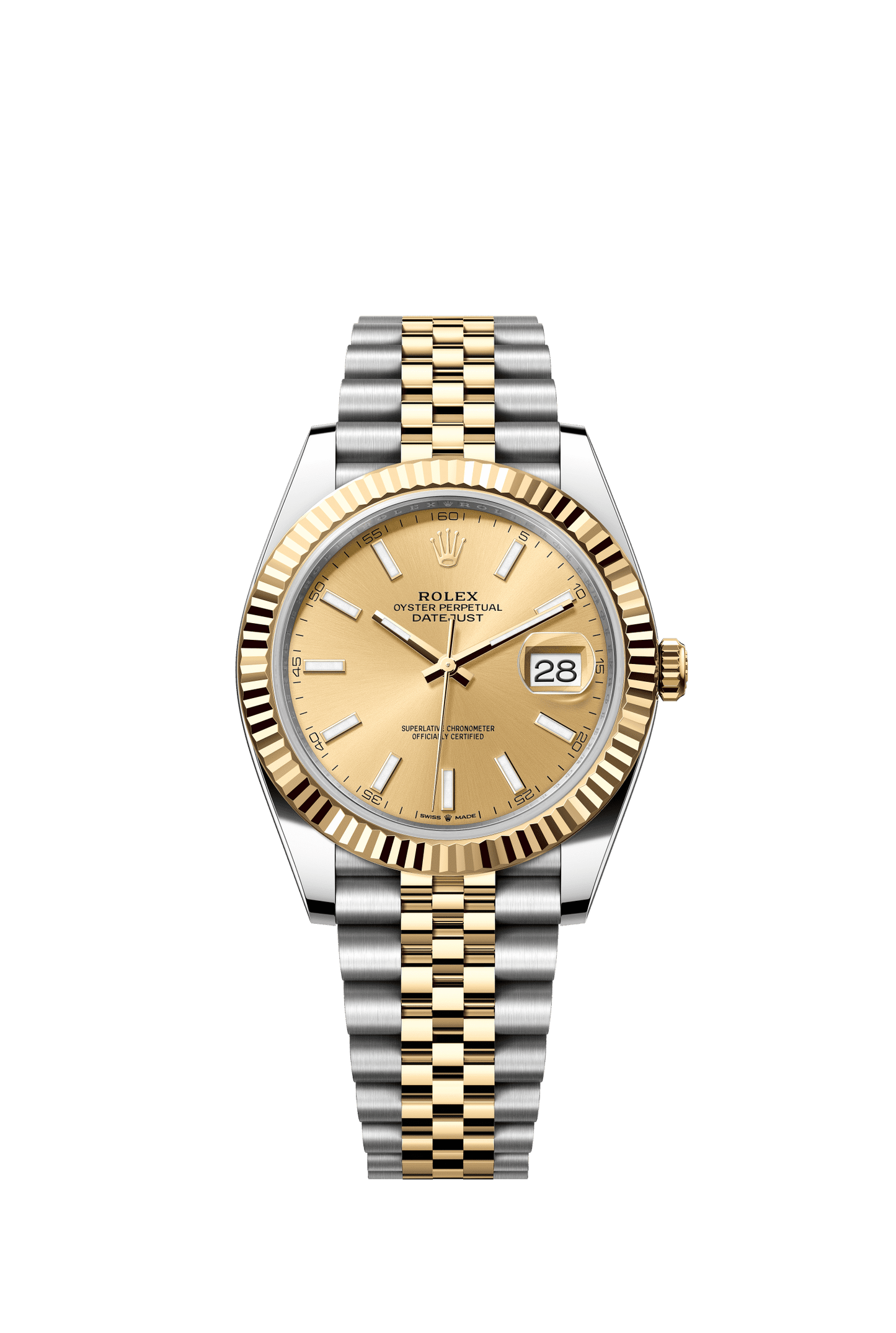 Rolex Datejust 41 41 mm Champagne-Colour Dial Oystersteel and 18k Yellow Gold Jubilee Bracelet m126333-0010