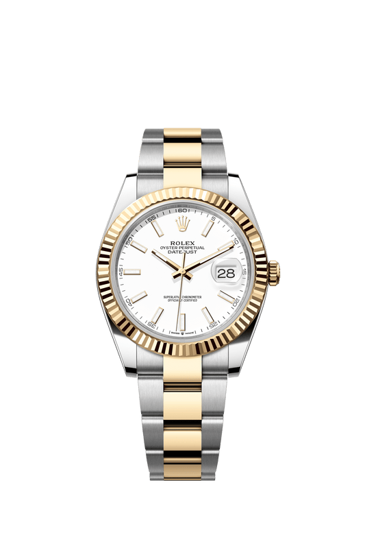 Rolex Datejust 41 41 mm White  Dial Oystersteel and 18k Yellow Gold Oyster Bracelet m126333-0015