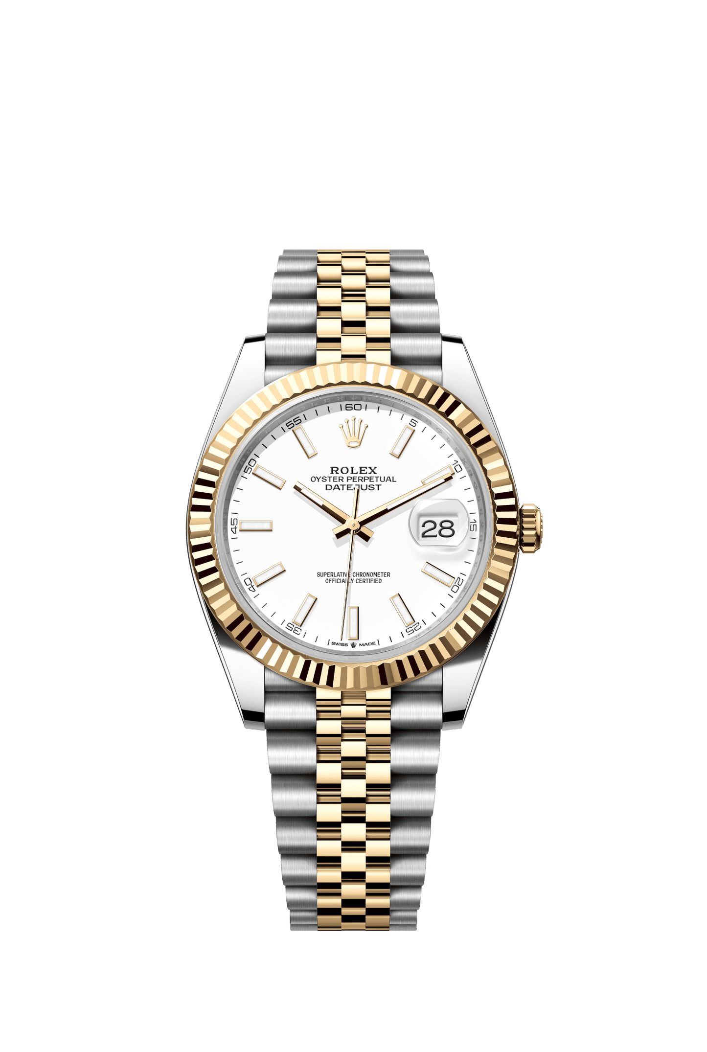 Rolex Datejust 41 41 mm White  Dial Oystersteel and 18k Yellow Gold Jubilee Bracelet m126333-0016