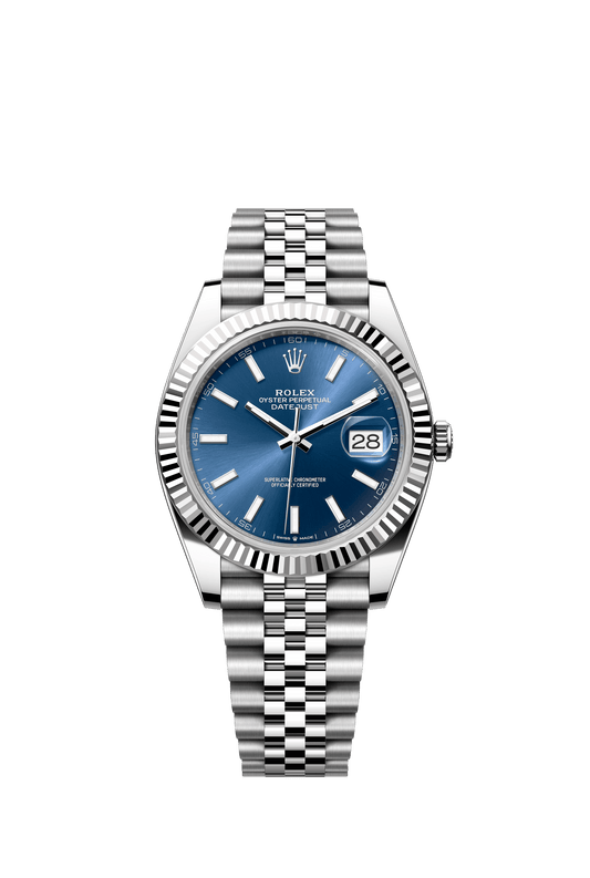 Rolex Datejust 41 41 mm Bright Blue Dial Oystersteel and White Gold Jubilee Bracelet m126334-0002