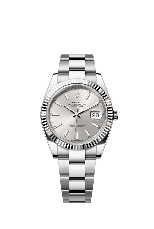 Rolex Datejust 41 41 mm Silver Dial Oystersteel and White Gold Oyster Bracelet m126334-0003