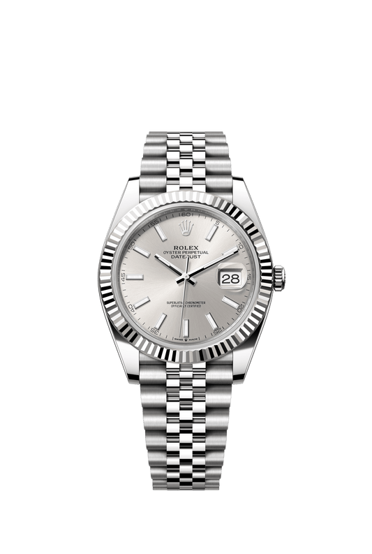 Rolex Datejust 41 41 mm Silver Dial Oystersteel and White Gold Jubilee Bracelet m126334-0004