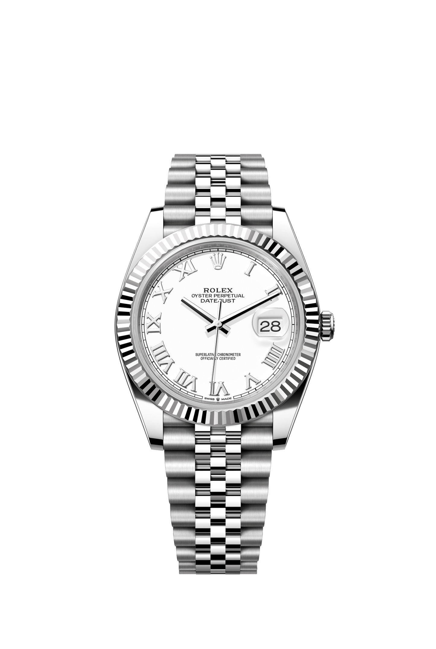 Rolex Datejust 41 41 mm White Dial Oystersteel and White Gold Jubilee Bracelet m126334-0024