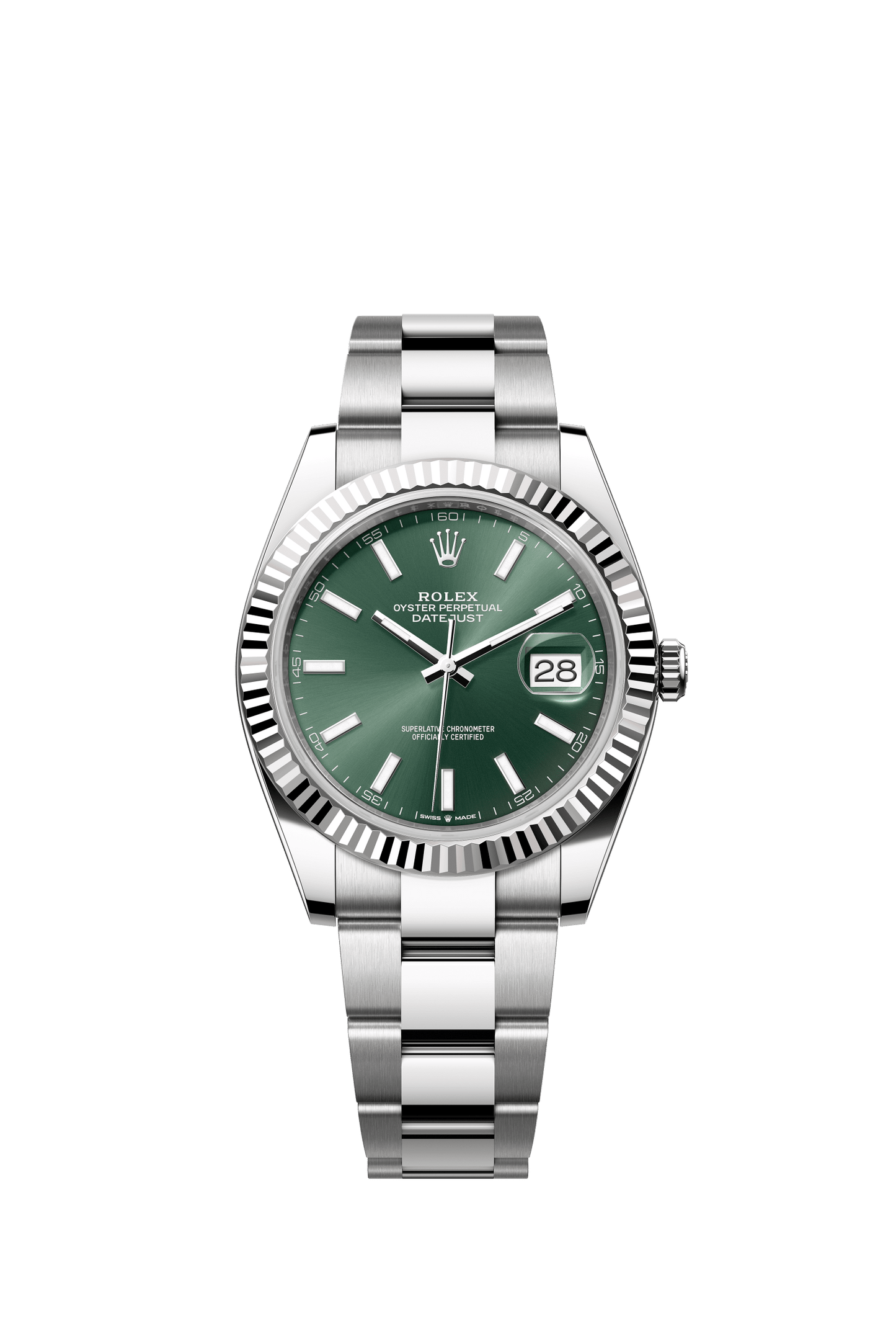 Rolex Datejust 41 41 mm Mint Green Dial Oystersteel and White Gold  Oyster Bracelet m126334-0027