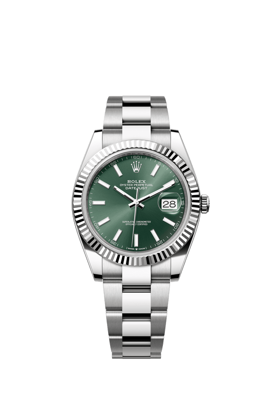 Rolex Datejust 41 41 mm Mint Green Dial Oystersteel and White Gold  Oyster Bracelet m126334-0027