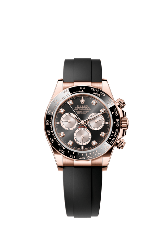 Rolex Oyster 42 mm Sundust and Bright Black With Diamonds Dial 18 kt Everose gold  Oysterflex m126515ln-0004