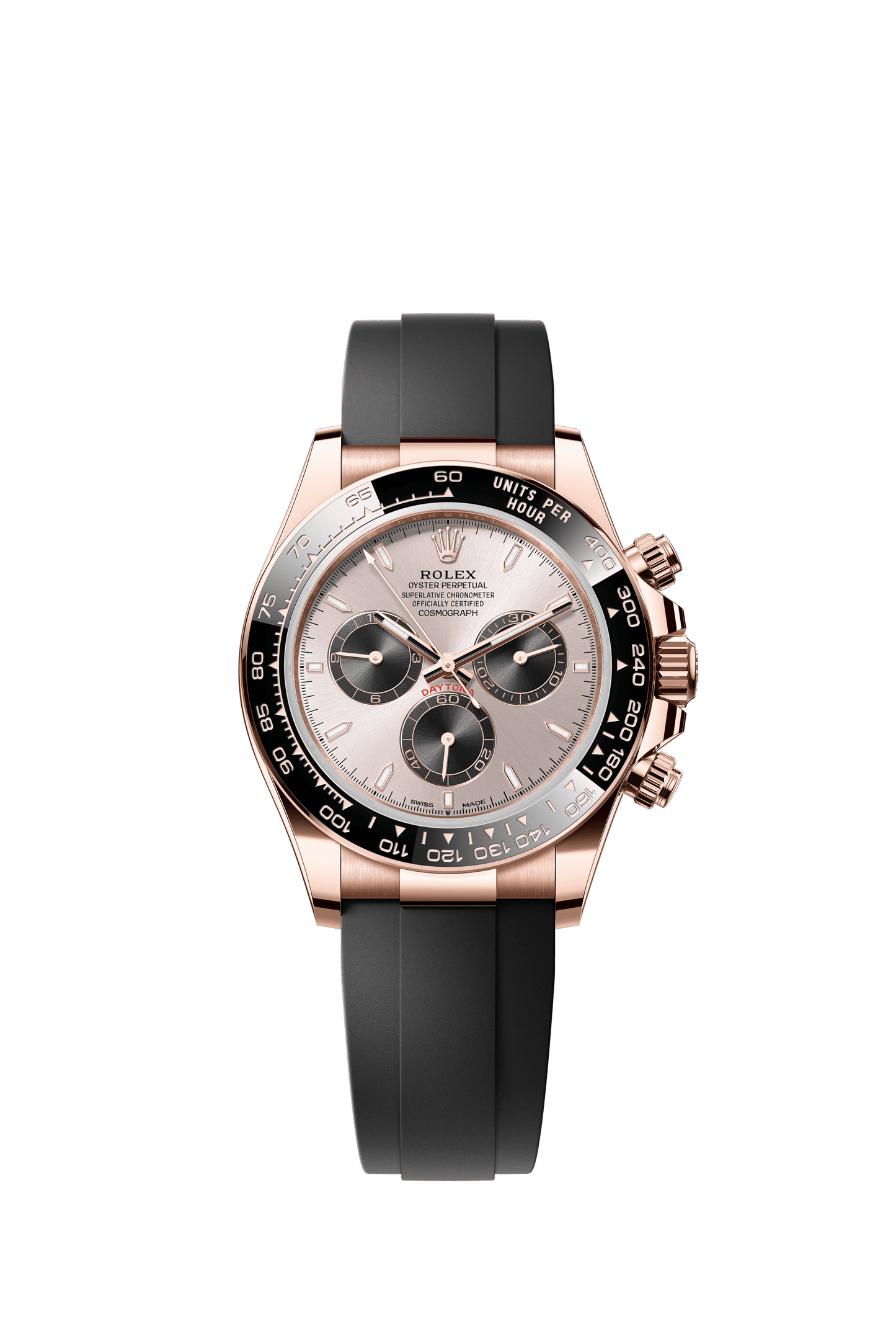 Rolex Oyster 42 mm Sundust and Bright Black  Dial 18 kt Everose gold  Oysterflex m126515ln-0006