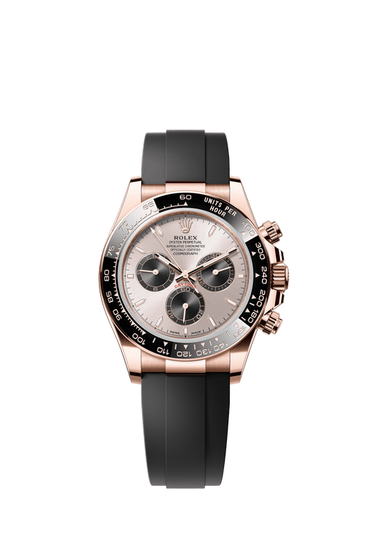 Rolex Oyster 42 mm Sundust and Bright Black  Dial 18 kt Everose gold  Oysterflex m126515ln-0006