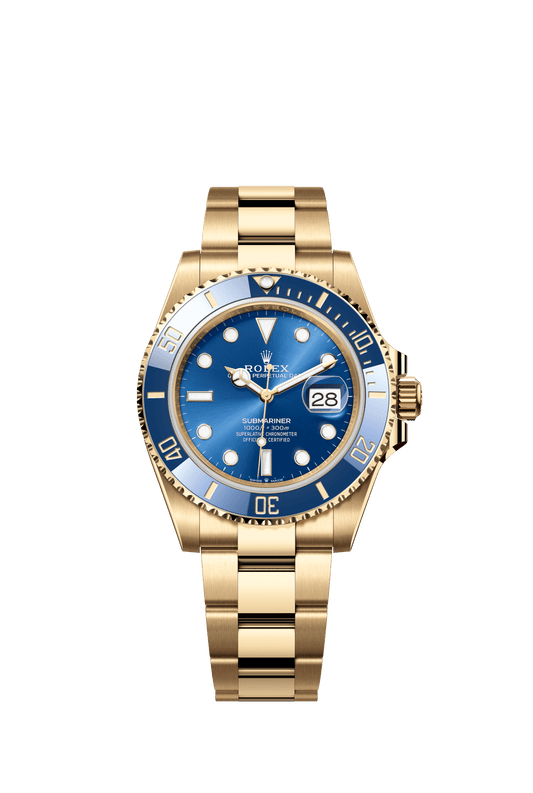 Rolex Submariner Date 41 mm Royal Blue Dial 18 Kt Yellow Gold Oyster Bracelet m126618lb-0002