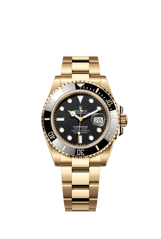 Rolex Submariner Date 41 mm Black Dial 18 Kt Yellow Gold Oyster Bracelet m126618ln-0002