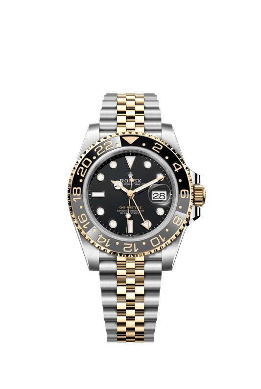 Rolex GMT-Master II 40 mm Black Dial Oystersteel and 18k Yellow Gold Jubilee Bracelet m126713grnr-0001