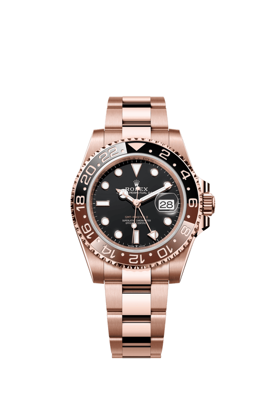 Rolex GMT-Master II 40 mm Black Dial 18 kt Everose Gold Oyster Bracelet m126715chnr-0001