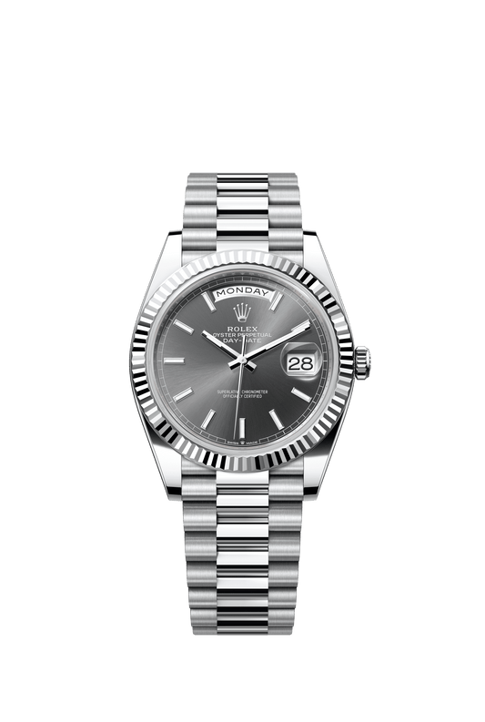 Rolex Day-Date 40 40 mm Slate  Dial Platinum President Bracelet m228236-0013