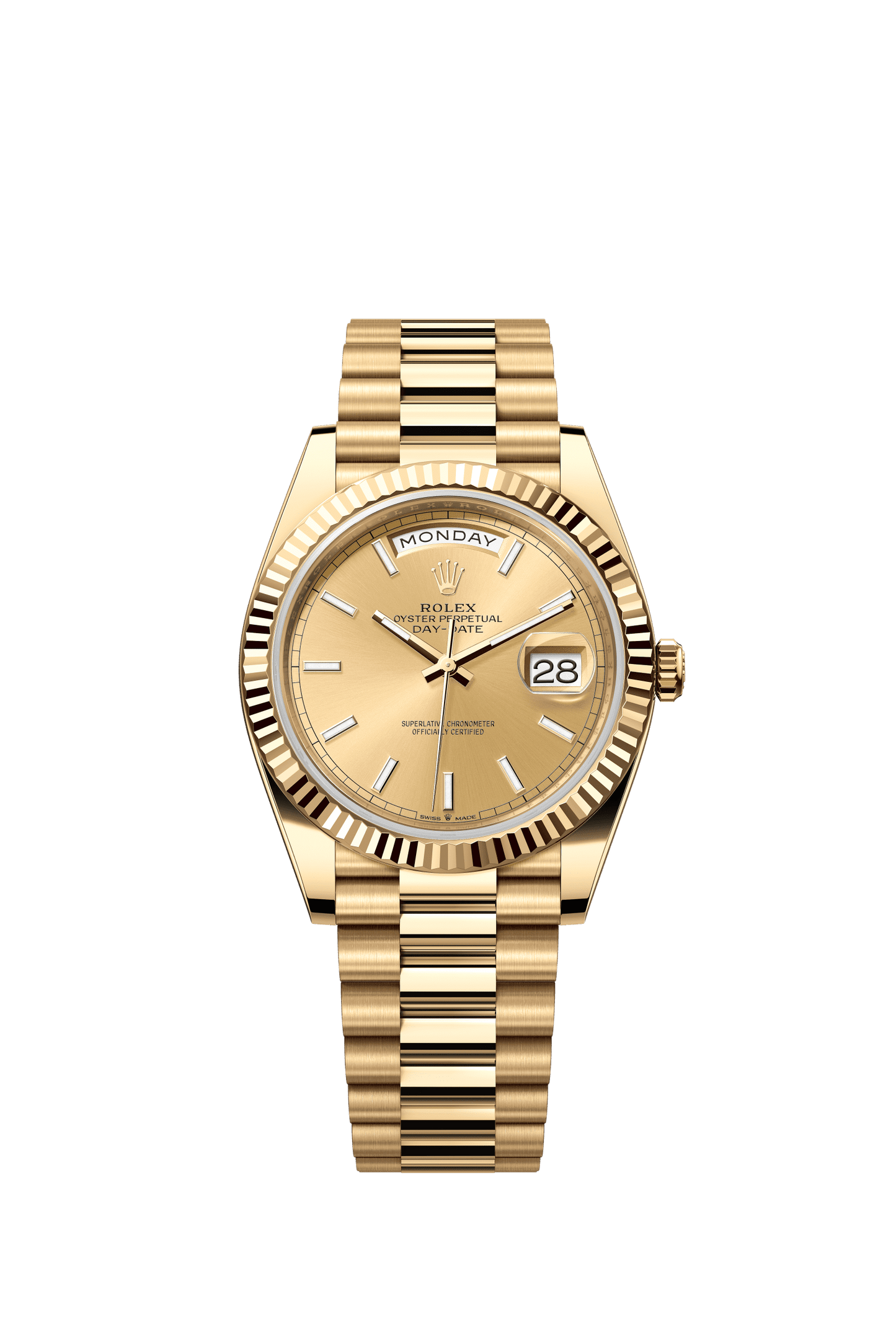 Rolex Day-Date 40 40 mm Champagne-Colour Dial 18k Yellow Gold President Bracelet m228238-0003