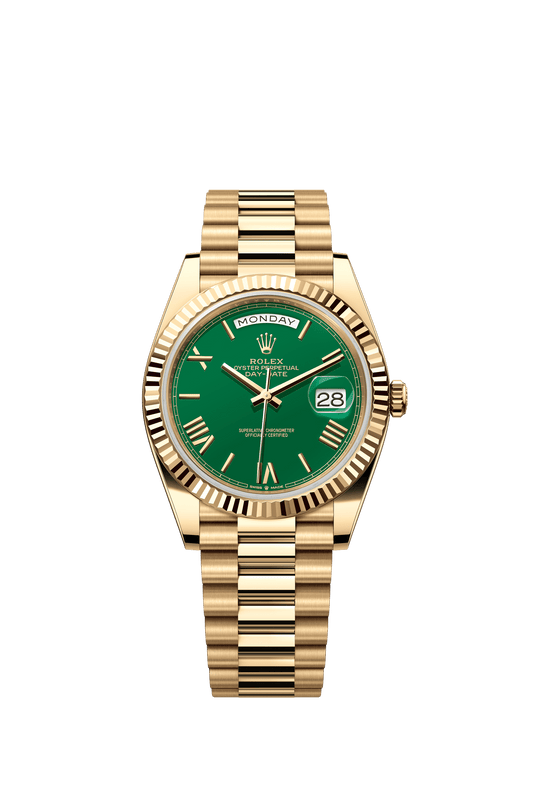 Rolex Day-Date 40 40 mm Green Dial 18k Yellow Gold President Bracelet m228238-0061